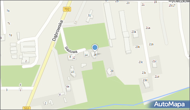 Dąbrówka Wielka, Sadowa, 16, mapa Dąbrówka Wielka