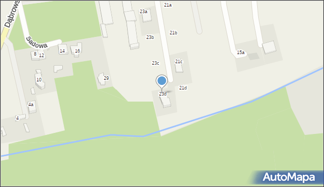 Dąbrówka Wielka, Sadowa, 23d, mapa Dąbrówka Wielka
