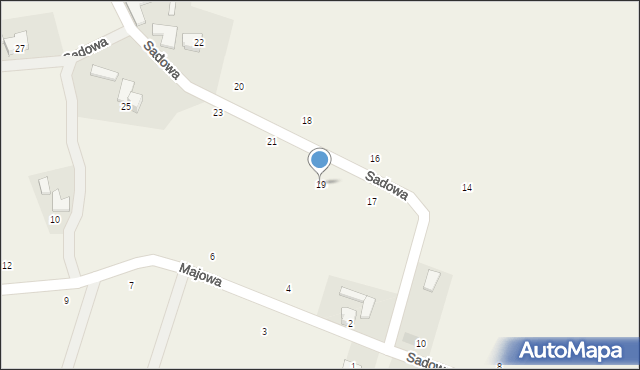 Dębowiec, Sadowa, 19, mapa Dębowiec