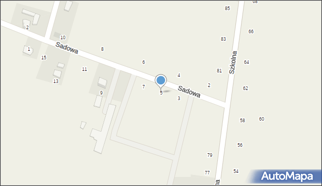 Dębowiec, Sadowa, 5, mapa Dębowiec