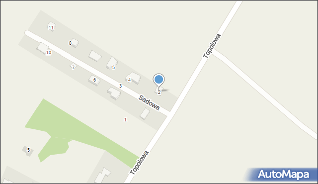 Deszczno, Sadowa, 2, mapa Deszczno