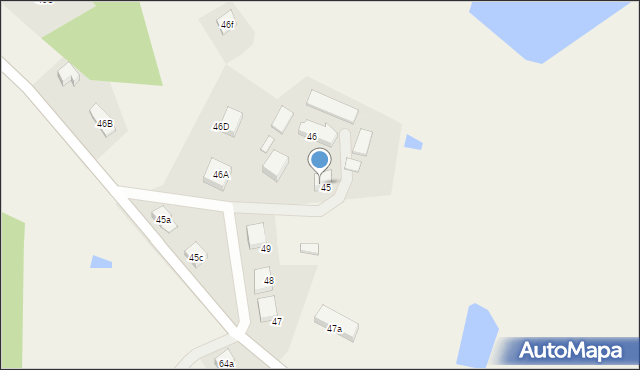 Długi Kierz, Sąsiedzka, 12, mapa Długi Kierz