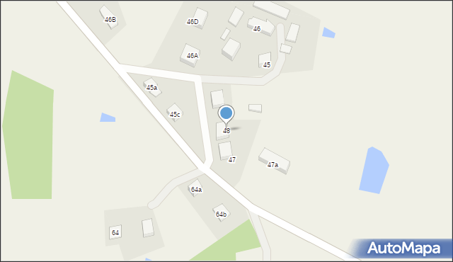 Długi Kierz, Sąsiedzka, 4, mapa Długi Kierz