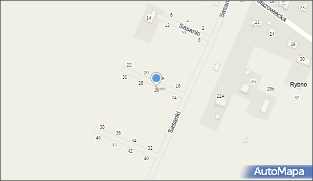 Dobrzenica, Sasanki, 26, mapa Dobrzenica