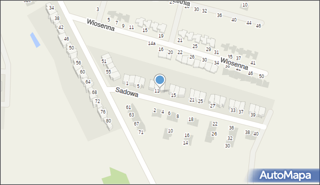 Dobrzykowice, Sadowa, 13, mapa Dobrzykowice