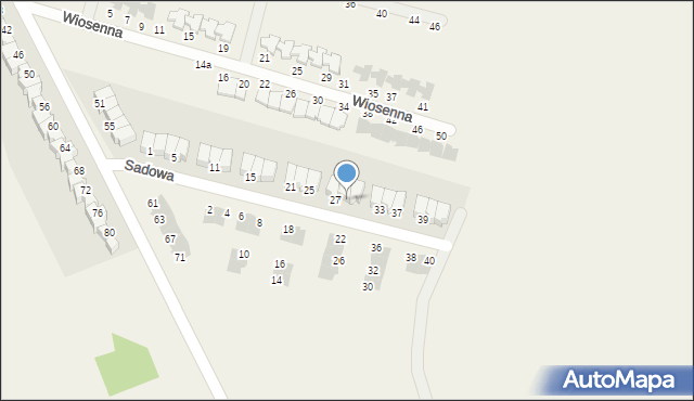 Dobrzykowice, Sadowa, 29, mapa Dobrzykowice