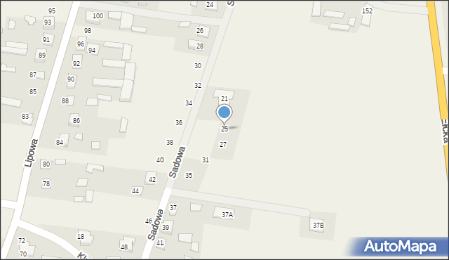 Dobrzyniewo Duże, Sadowa, 25, mapa Dobrzyniewo Duże