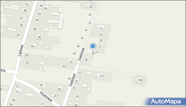 Dobrzyniewo Duże, Sadowa, 31, mapa Dobrzyniewo Duże