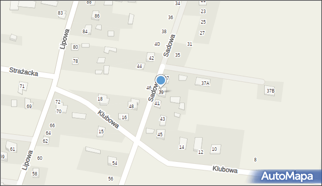 Dobrzyniewo Duże, Sadowa, 39, mapa Dobrzyniewo Duże