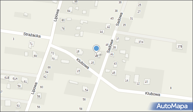 Dobrzyniewo Duże, Sadowa, 48, mapa Dobrzyniewo Duże