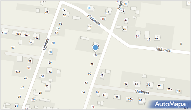 Dobrzyniewo Duże, Sadowa, 56, mapa Dobrzyniewo Duże