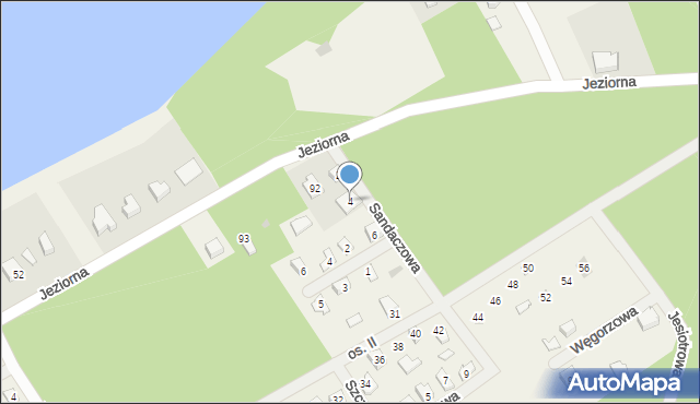 Dominice, Sandaczowa, 4, mapa Dominice