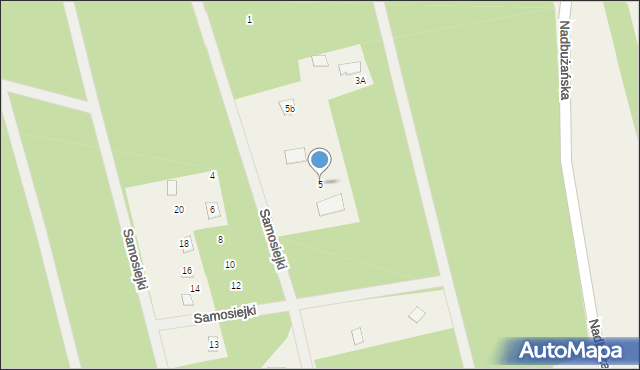Dręszew, Samosiejki, 5, mapa Dręszew