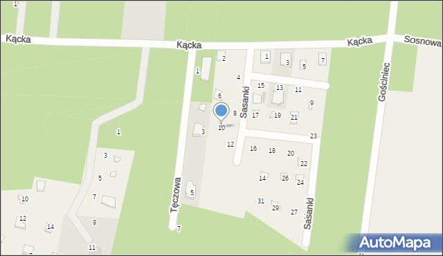 Duchnów, Sasanki, 10, mapa Duchnów