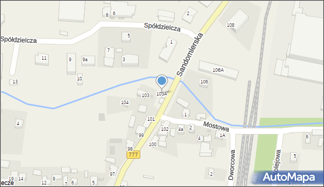 Dwikozy, Sandomierska, 103A, mapa Dwikozy