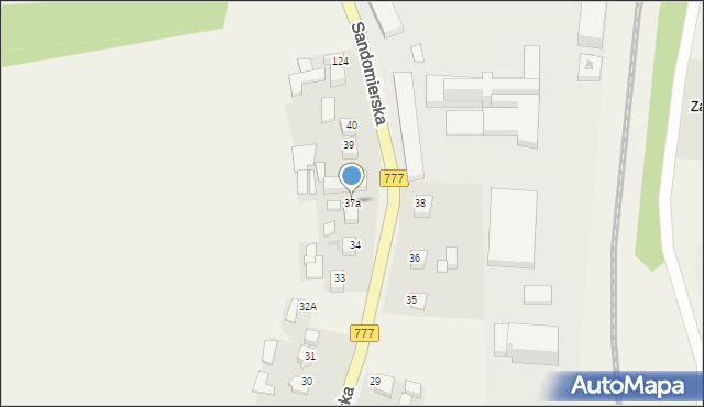Dwikozy, Sandomierska, 37a, mapa Dwikozy