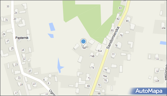 Dwikozy, Sandomierska, 74a, mapa Dwikozy