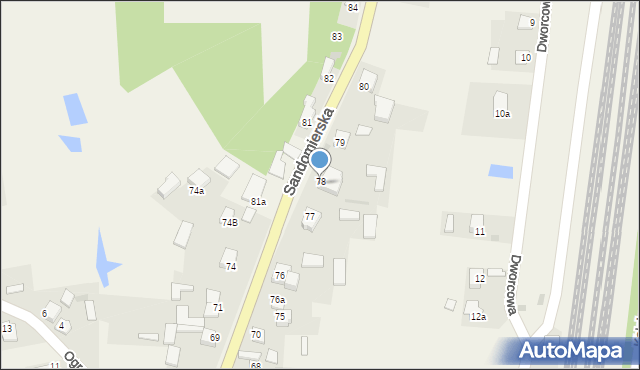 Dwikozy, Sandomierska, 79a, mapa Dwikozy