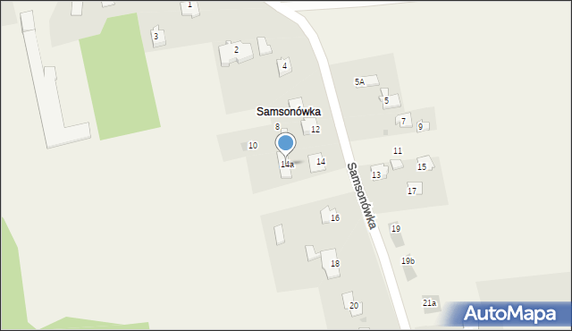 Dys, Samsonówka, 14a, mapa Dys