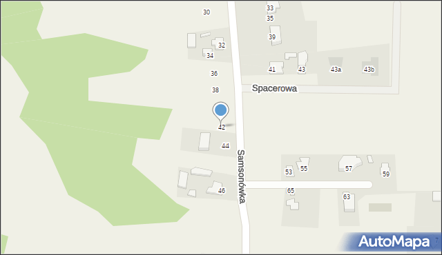 Dys, Samsonówka, 42, mapa Dys