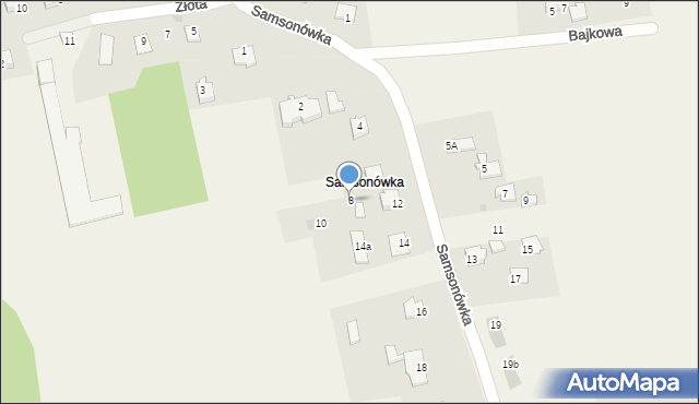 Dys, Samsonówka, 8, mapa Dys