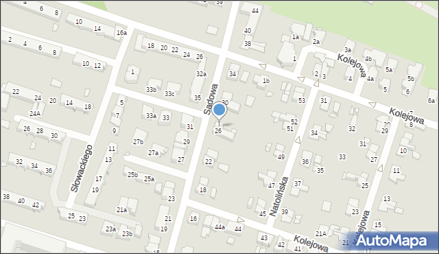 Elbląg, Sadowa, 28, mapa Elbląga