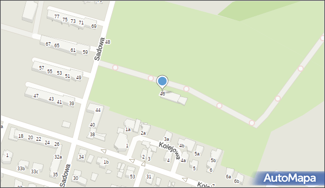 Elbląg, Sadowa, 46, mapa Elbląga