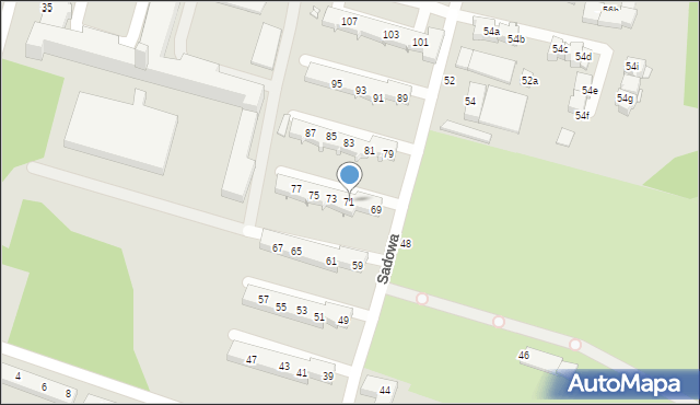 Elbląg, Sadowa, 71, mapa Elbląga