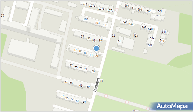 Elbląg, Sadowa, 79, mapa Elbląga