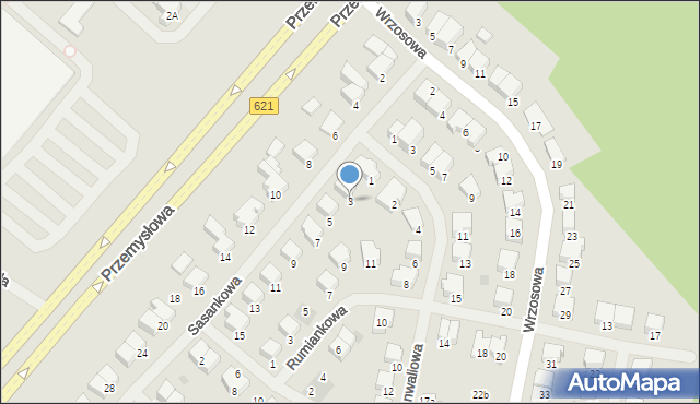 Ełk, Sasankowa, 3, mapa Ełku