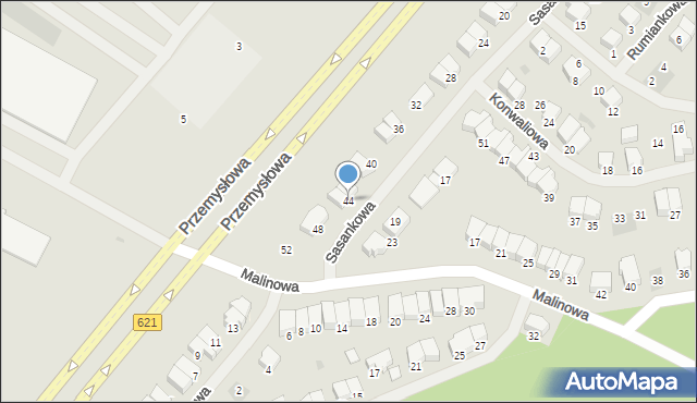 Ełk, Sasankowa, 44, mapa Ełku