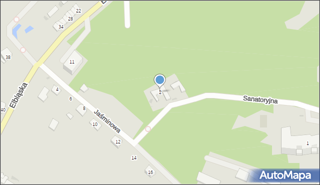 Frombork, Sanatoryjna, 2, mapa Frombork