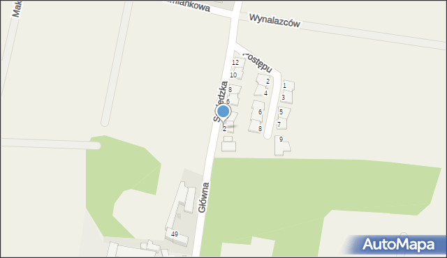 Gądów, Sąsiedzka, 2, mapa Gądów