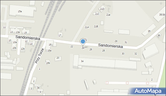 Gdańsk, Sandomierska, 24, mapa Gdańska