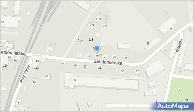 Gdańsk, Sandomierska, 25, mapa Gdańska