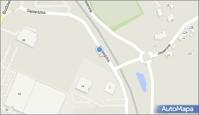 Gdańsk, Sąsiedzka, 2b, mapa Gdańska