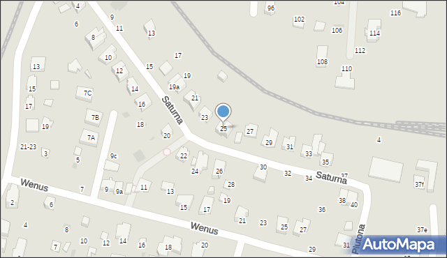 Gdańsk, Saturna, 25, mapa Gdańska
