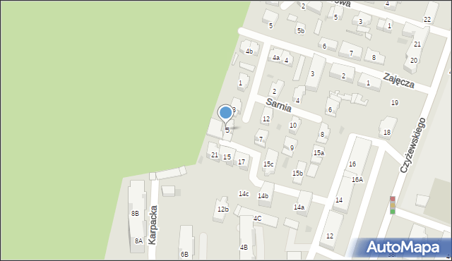 Gdańsk, Sarnia, 5, mapa Gdańska