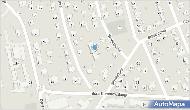 Gdańsk, Sambora, 6a-B, mapa Gdańska