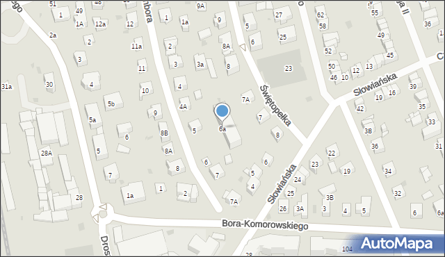 Gdańsk, Sambora, 6a, mapa Gdańska