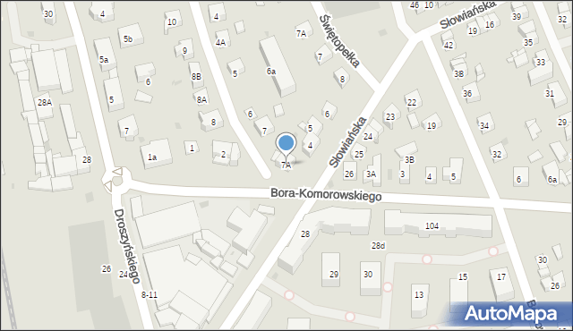 Gdańsk, Sambora, 7A, mapa Gdańska