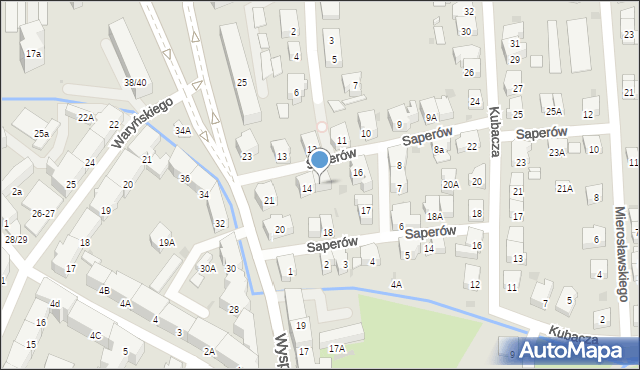 Gdańsk, Saperów, 15, mapa Gdańska