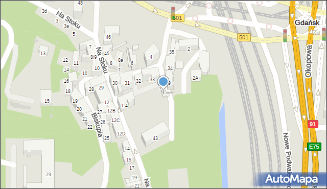 Gdańsk, Salwator, 8, mapa Gdańska