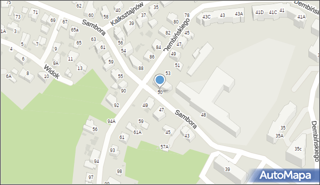 Gdynia, Sambora, 50, mapa Gdyni