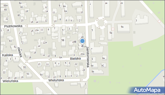 Gdynia, Sandomierska, 20, mapa Gdyni