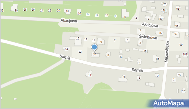 Gliniak, Sarnia, 10, mapa Gliniak