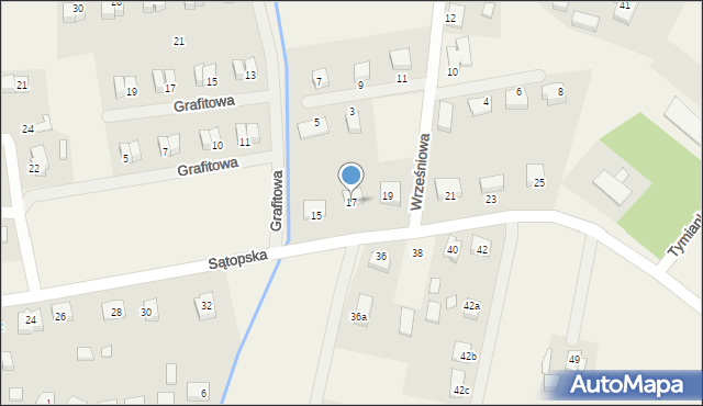 Glinno, Sątopska, 17, mapa Glinno