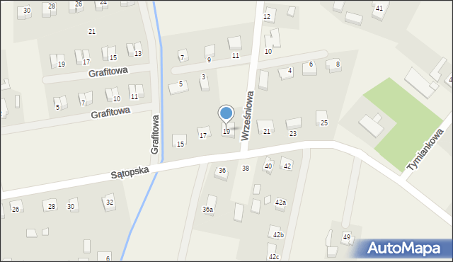 Glinno, Sątopska, 19, mapa Glinno