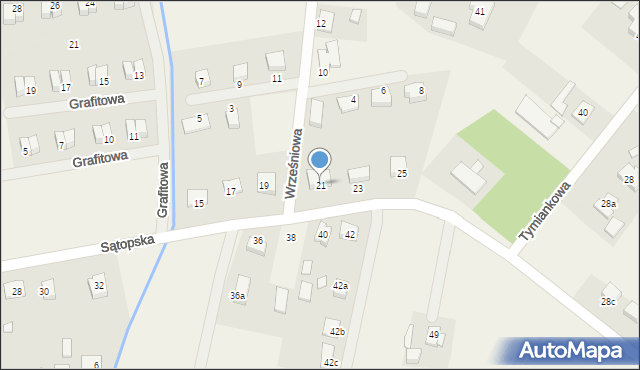 Glinno, Sątopska, 21, mapa Glinno