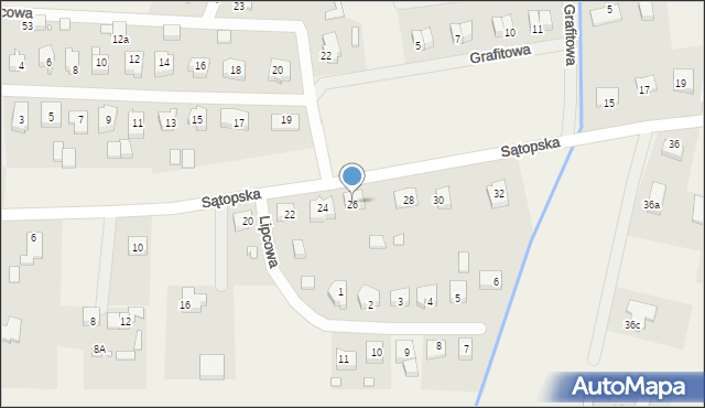 Glinno, Sątopska, 26, mapa Glinno